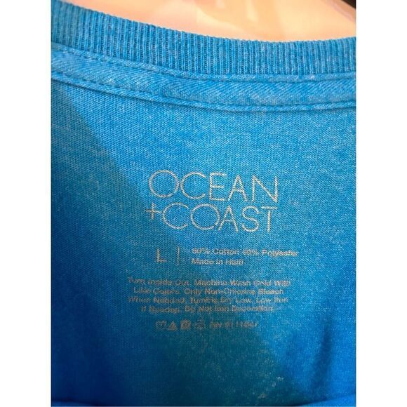 Ocean & Coast t-shirt large New Swordfish Stars Stripes turquoise heather - Picture 7 of 9